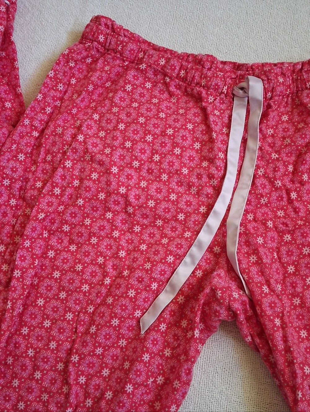 victorias secret ♡ flannel 2 piece pajama set snowflake holiday y2k button large